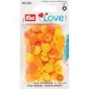 Boutons pression prym love jaune 12 mm