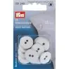 Carte 14 Boutons pour lingerie lin 18 mm blanc