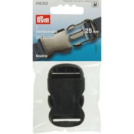 Bouclip plastique 25 mm noir