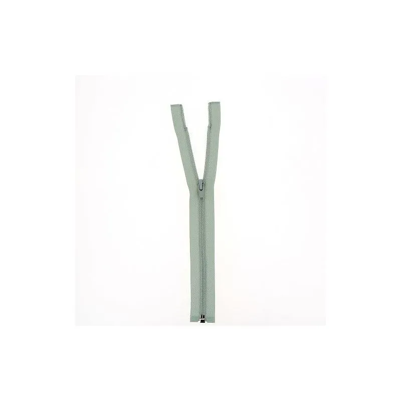 fermeture zip haut de gamme RIRI superbe longueur 65 cm couleur vert  séparable largeur 3.3 cm glissière métal largeur 6.5 mm