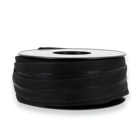 Black zipper 25 m spool injected chain n°5 without slider