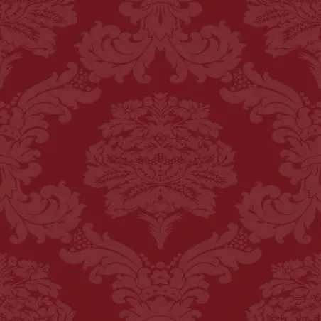 Damasco fabric in dark red