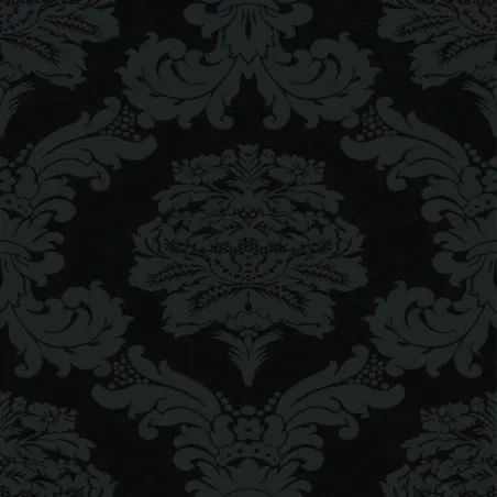 Black Damasco fabric