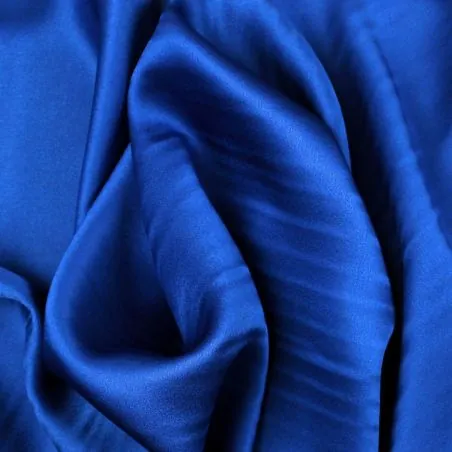 Crepe back-satin fabric in royal blue