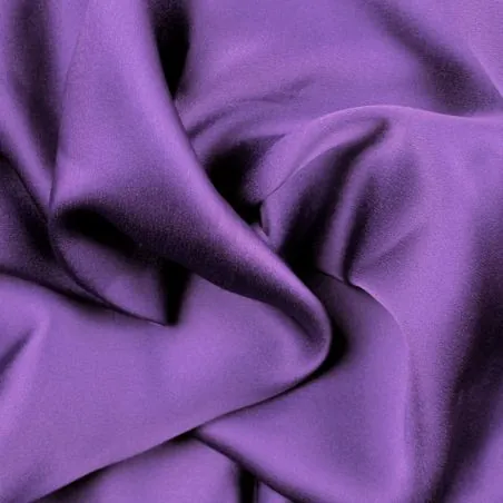 Crepe back-satin fabric, purple color