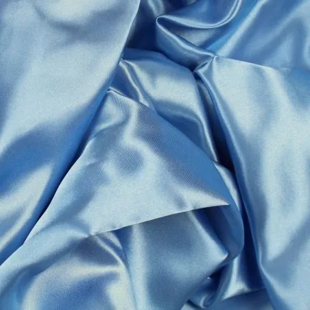 Plain Satin fabric, sky blue color