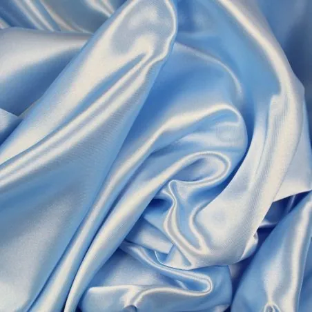 Celestial Blue Satin Fabric