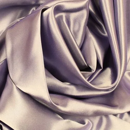 Plain Satin fabric in bright lilac color