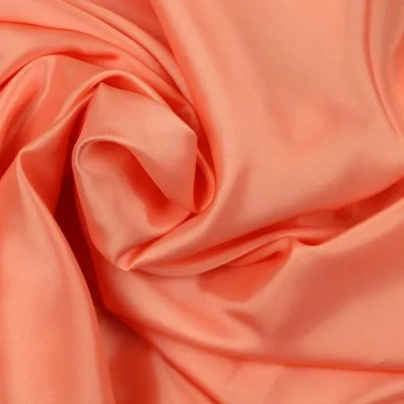 Fabric Solid acetate lining in salmon color