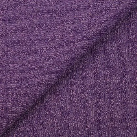 Tissu jersey côtelé violet