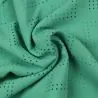 Tissu dentelle polyester stretch vert géométrique