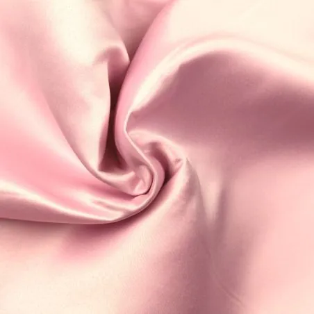 Tissu satin duchesse uni rose