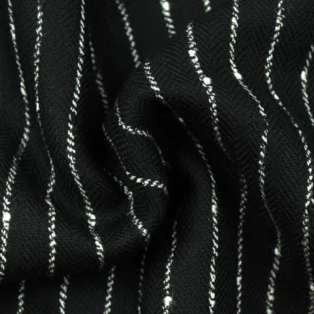 Tissus laine noir et blanc