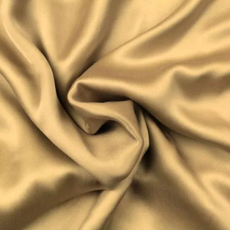 Tissu satin de soie uni de couleur beige clair