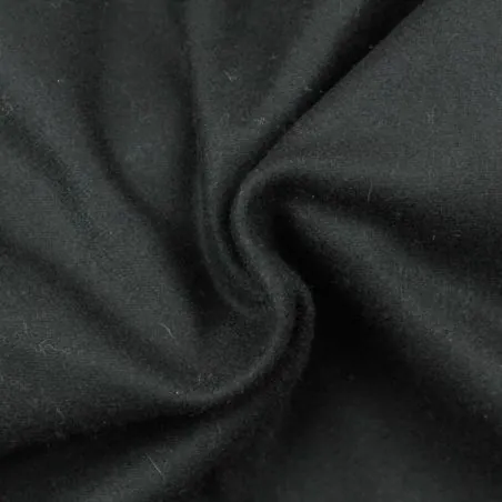 Tissus laine cachemire uni noir