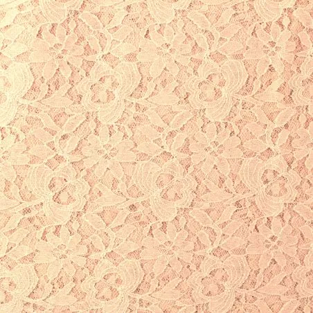 Tissu dentelle stretch rose fleuri
