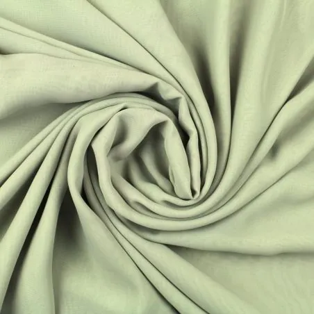 Tissu mousseline de polyester vert de gris