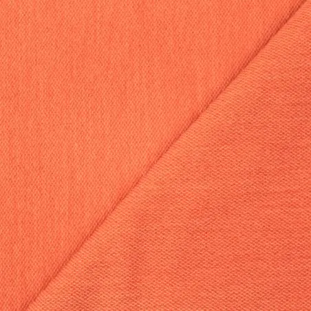 Tissu coton uni de couleur orange tissé