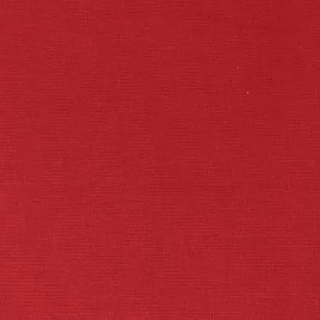 Tissu coton uni de couleur rouge