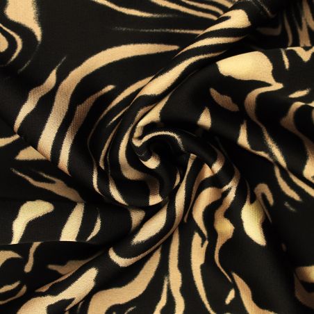 Tissu en viscose imprimé fourrure de tigre