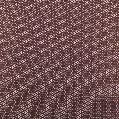 Tissu de coton de couleur violet motif japonais géométrique