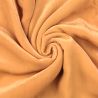 Tissu velours viscose et soie de couleur beige claire iridescent