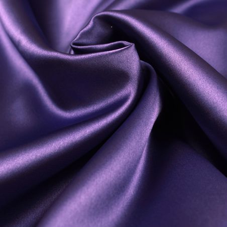 copy of Tissus satin polyester bleu roi - Toucher soie