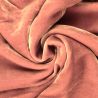 Tissu Velours Irisé en Viscose et Soie Rose Poudré